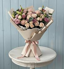 Букет цветов из:  Розы и Лизиантусы в Мысхако