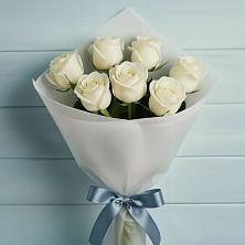 Букет 7 Белых роз Эдлесс Лав в Мысхако