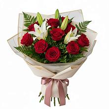Букет цветов из:  Лилии и Розы в Мысхако