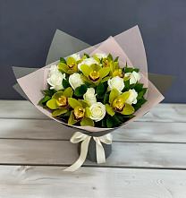 Букет цветов из:  Орхидеи и Розы в Мысхако