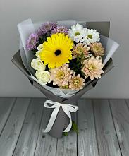 Букет цветов из:  Розы, Герберы и Хризантемы в Мысхако