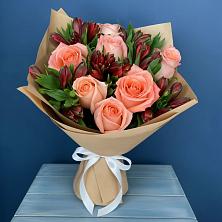 Букет цветов из:  Розы и Альстромерии в Мысхако