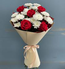 Букет цветов из:  Розы и Хризантемы в Мысхако