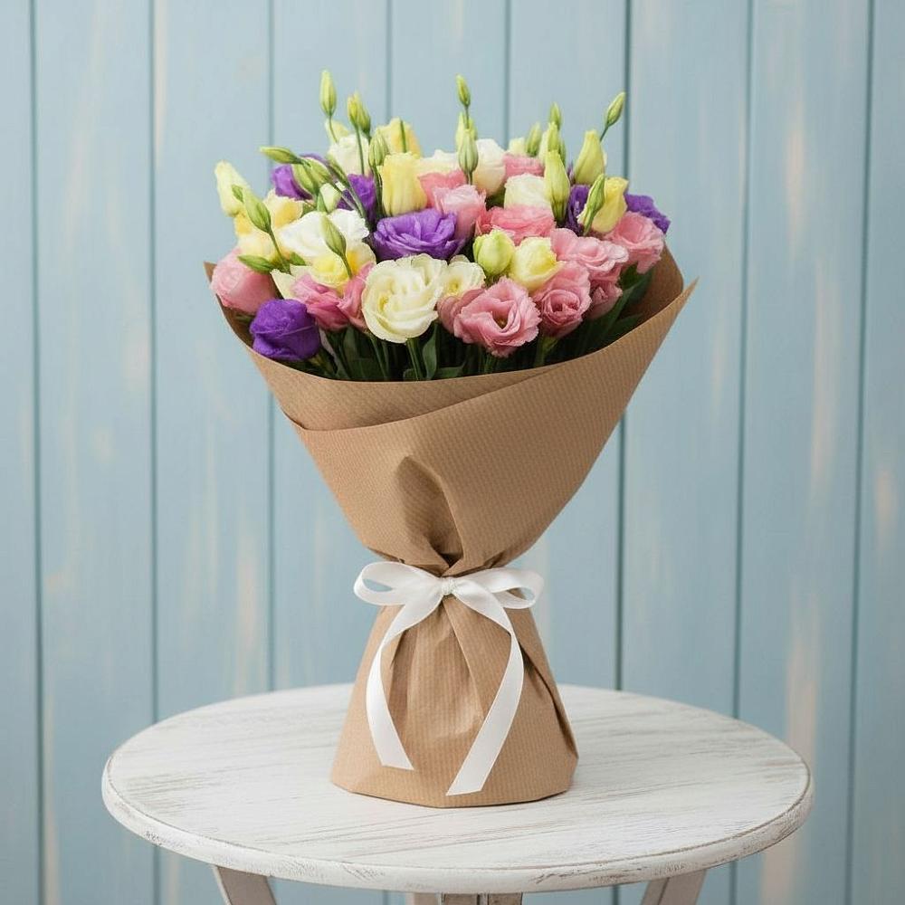 Букет цветов из: Лизиантусы в Мысхако