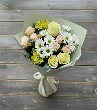 Букет цветов из:  Альстромерии, Розы и Хризантемы в Мысхако