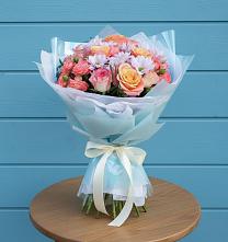 Букет цветов из:  Хризантемы и Розы в Мысхако