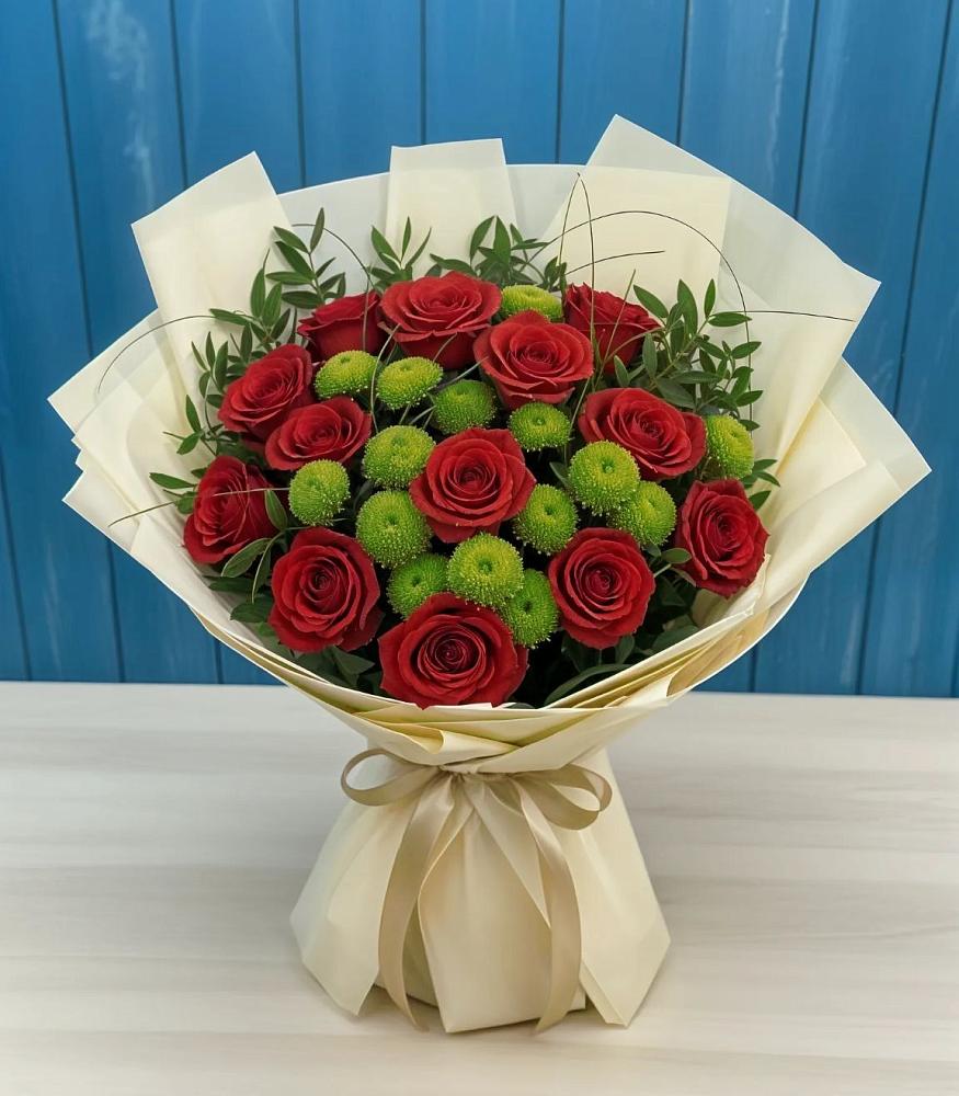 Букет цветов из: Розы и Хризантемы в Мысхако