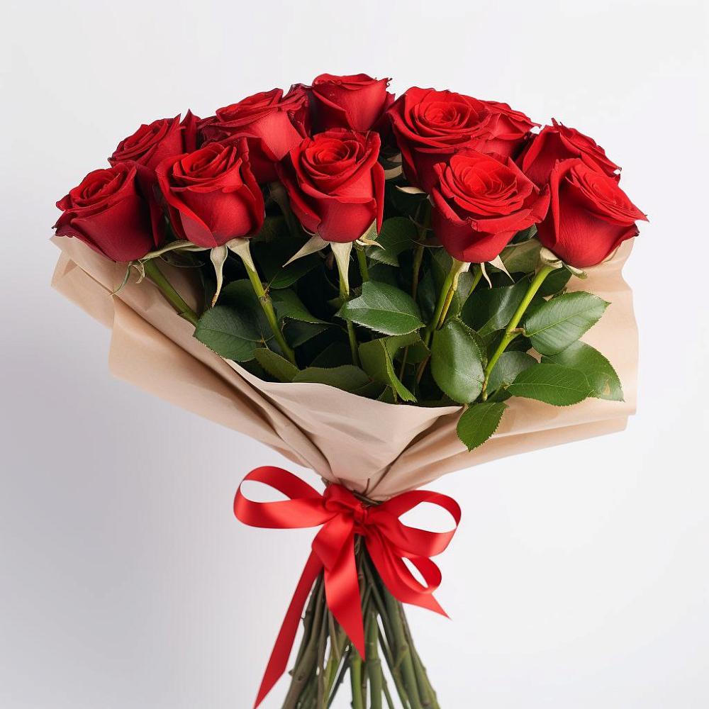 Букет 11 Красных роз Эдлесс Лав в Мысхако