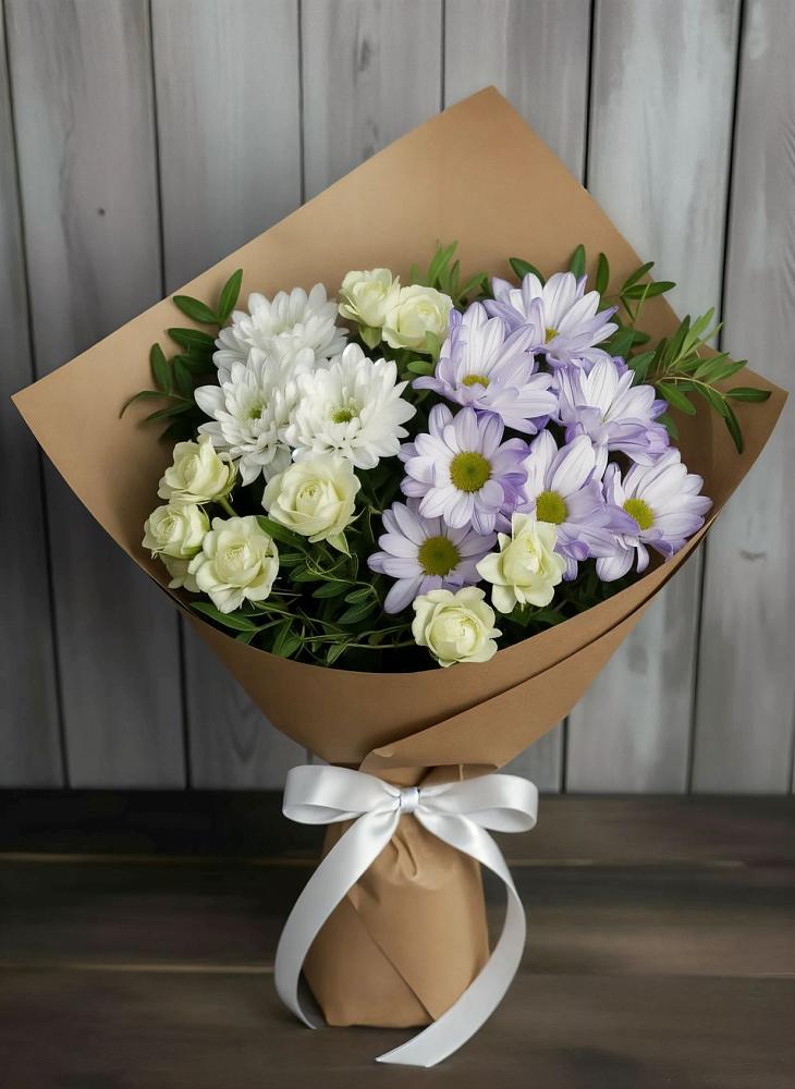 Букет цветов из: Хризантемы и Розы в Мысхако